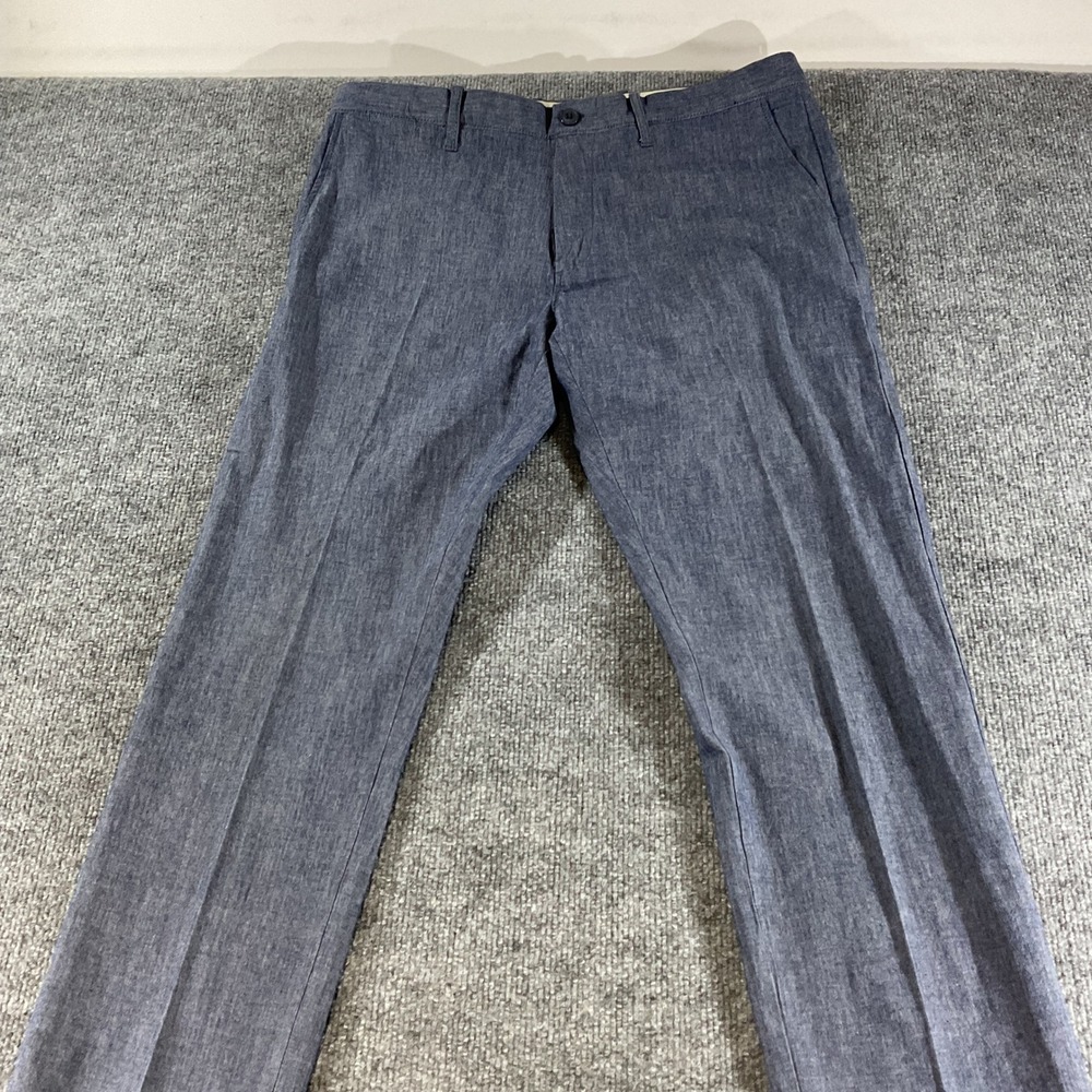 J.Crew 484 Slim Fit Stretch Pants Mens 32x32 Blue Heathered Chino Trousers - Picture 7 of 12